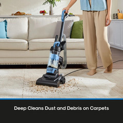 Mainstays Upright Vacuum Cleaner Lightweight Bagless Corded Carpet Floor Cleaner