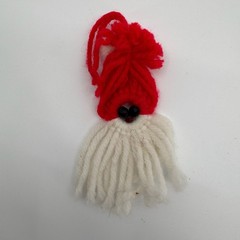 Vtg Handmade Crochet Christmas Ornaments LOT of 4 Santa Stocking Holiday Decor