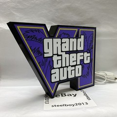 Grand Theft Auto GTA6 Logo Light Box 3D Printed USB LED Lamp Neon Sign 8 inch