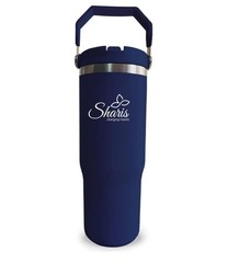 SHARIS Tumbler with Top Handle-Tumbler with Flip Straw-Insulated water bottle