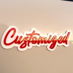 Customized Car Acrylic Emblem Badge MULTI COLOR Customized Text Names