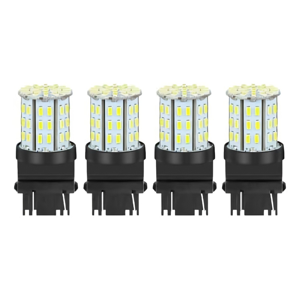 3157 3057 3457 4157 LED Bulbs 4 Pack 64 SMD 6000K White for Turn Signal Lights