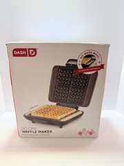 DASH No-Drip Waffle Maker – Four Molds, Nonstick Iron Silver