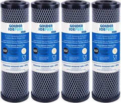 Whole House CTO Carbon Water Filter Cartridge 1 Micron 2.5″ x 10″ 4PACK