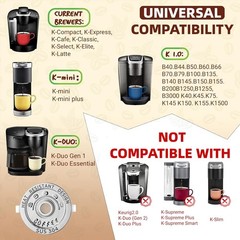4 Pack Reusable K Cups Keurig 1.0 Stainless Steel Coffee Pod Filter BPA Free
