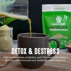 2 Lakanto® Sugar Free Matcha Latte – Green Tea Powder w/ Shelf Stable Probiotics