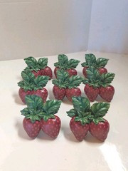 Set Of 8 Strawberry Napkin Rings at Home with Meijer No Box