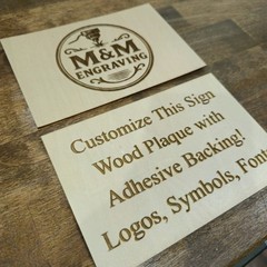 Customized 3×5 Wood Sign Plaque Wall Decor Adhesive Basswood Personalized