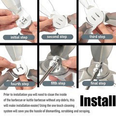 22-1/2-Inch for Weber Grill Parts 7444 for One-Touch Cleaning System Kit Free US