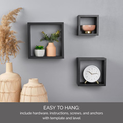 Stylish Floating Square Cube Shelves for Any Room Decor