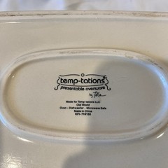 Temp-tations Old World Yellow Covered Bread Box 13” Tara Ovenware Vintage