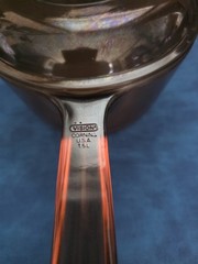 Vintage Corning Ware Vision 1.5L Amber Glass Pot Sauce Pan & Lid