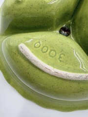 Vintage 60’s Lane & Co. California Chartreuse Green Divided Candy Nut Dish Bowl