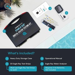 Eagle Ray Digital Pool Water Test Kit by AquaDoc with Digital Water Tester #1020