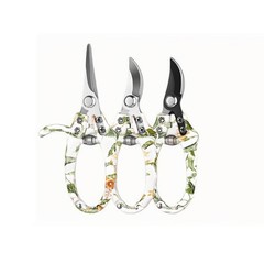 Garden Pruning Shears SK5 Black Blade Curved Straight Stainless Scissors