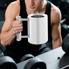 2 in 1 Stainless Steel Dumbbell Water Bottle 8kg Adjustable Weight Fitness Cup