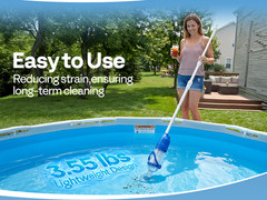 Cordless Pool Vacuum Cleaner 13.2GPM Handheld Rechargeable for Pools & Spas Blue