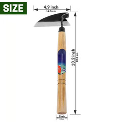 10.3 In. Weeder Hand Sickle All Steel Blade Sharp Durable Ergonomic Grip for Eff