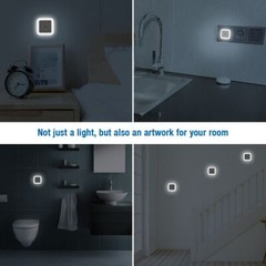 6Pcs Plug-in LED Night Light Lamp Dusk to Dawn Sensor Hallway Kitchen Bathroom