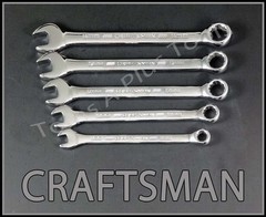 CRAFTSMAN TOOLS 10pc POLISHED Chrome SAE & METRIC 12pt Combination Wrench set