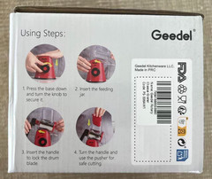 Geedel Rotary Cheese Grater, Kitchen Mandoline Vegetable Slicer with 3 Interchan
