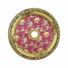 36″ ROUND CHANDELIER CEILING MEDALLION RED WILD FLORAL FOYER DINING ROOM BEDROOM