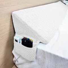 King/Queen Size Bed Wedge Pillow for Headboard Gap Filler Mattress Wedges Gray