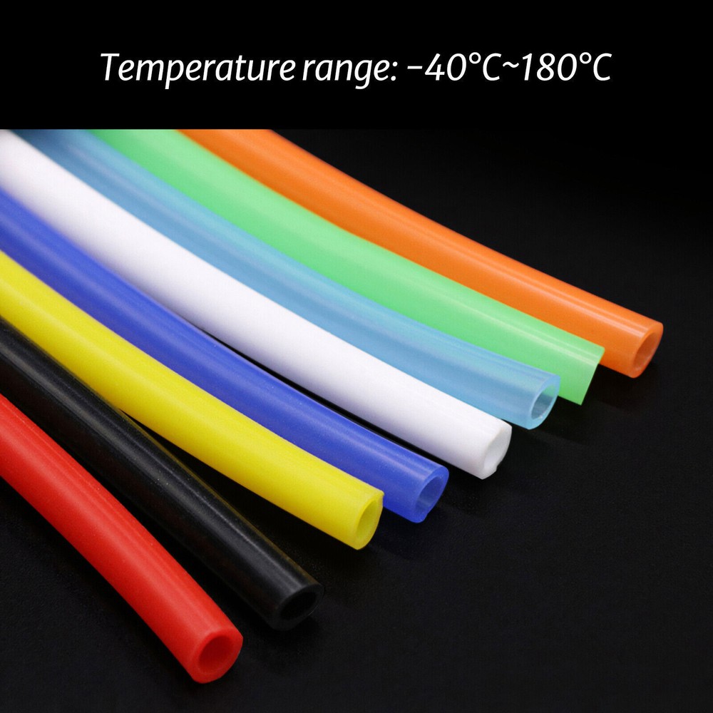 Food Grade High Temp Silicone Tube Flexible Rubber Pipe Various Colors & Sizes