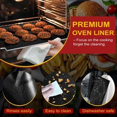 2 Pack Oven Liners for Bottom of Oven, 17″x25″ Heavy Duty NonStick Oven Liner…