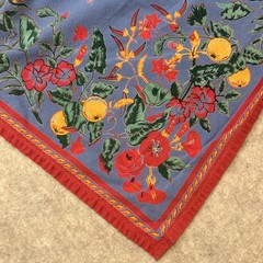 Williams Sonoma PROVENCE Blue Floral Tablecloth FRENCH COUNTRY Bees 66 x 86”