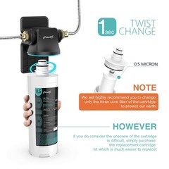 Frizzlife SW10-HF Replacement Housing Kit with PLC10 Filter Cartridge Inside – f