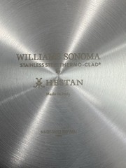 Williams Sonoma Signature Thermo-Clad SS Deep Sauté Pan w Fryer Basket New! Read