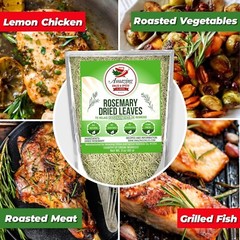 Dried Rosemary Leaves, Premium All Natural Herbs and Spices for Meat, 3 Oz …