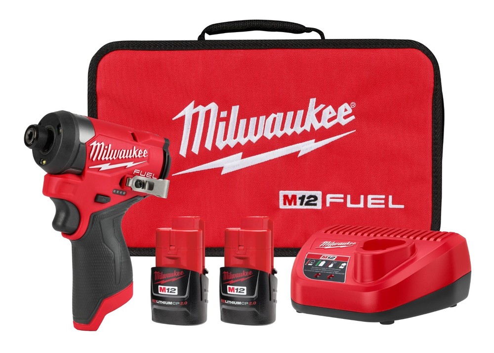 Milwaukee 3453-22 M12 FUEL 1/4″ Hex Impact Driver Kit