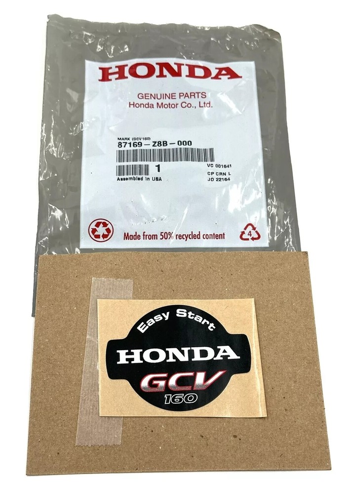 Mark Recoil Cover Emblem 87169-Z8B-000 Honda GCV160 Genuine
