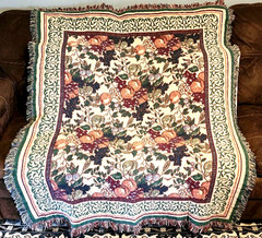Crown Crafts Fruit Tapestry Blanket, 58″ x 49″ Made in U.S.A.