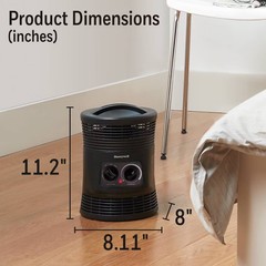 Honeywell HHF360B 1500W 360 Surround Indoor Heater Black
