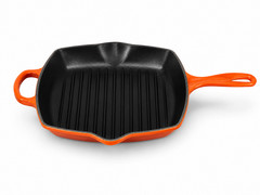 Le Creuset Signature Square Skillet Grill — 10.25″ (26 cm) | Volcanique Flame