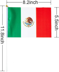 2/10/50X World Cup 2026 Mini Stick Flag,48 Country Nation Handheld Flag 5×8 inch