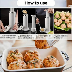 1.5L Stainless Steel Sausage Stuffer Manual Sausage Maker