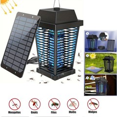 4500V Electric Solar Bug Zapper Outdoor, Mosquito Zapper Waterproof Fly Zapper,d
