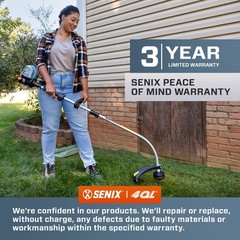 SENIX 4QL 26.5cc 4-Cycle Gas Powered Leaf Blower, 410 CFM/125 MPH, Dual-Grip Han