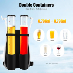 Portable Beer Dispenser, Dual Tank Backpack Drink Dispenser, Backpack Beer