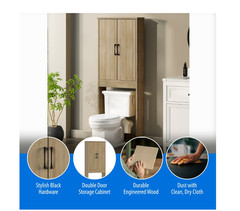 Ardent Over Toilet Storage Cabinet Euro Oak Bathroom Space Saver