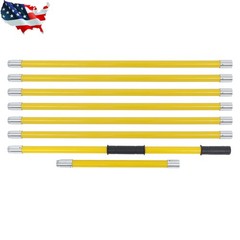 Yellow Pole Saws for Tree Trimming 7.3-27 FT Manual Pole Saw Extendable Tree