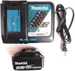 1 NEW 18V GENUINE BL1830B Makita Battery, 1 DC18RC Charger 3.0 AH Fuel Gauge