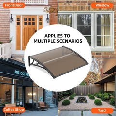 32″x48″ Awning for Door Window Outdoor polycarbonate Canopy Rain and Sun Protect