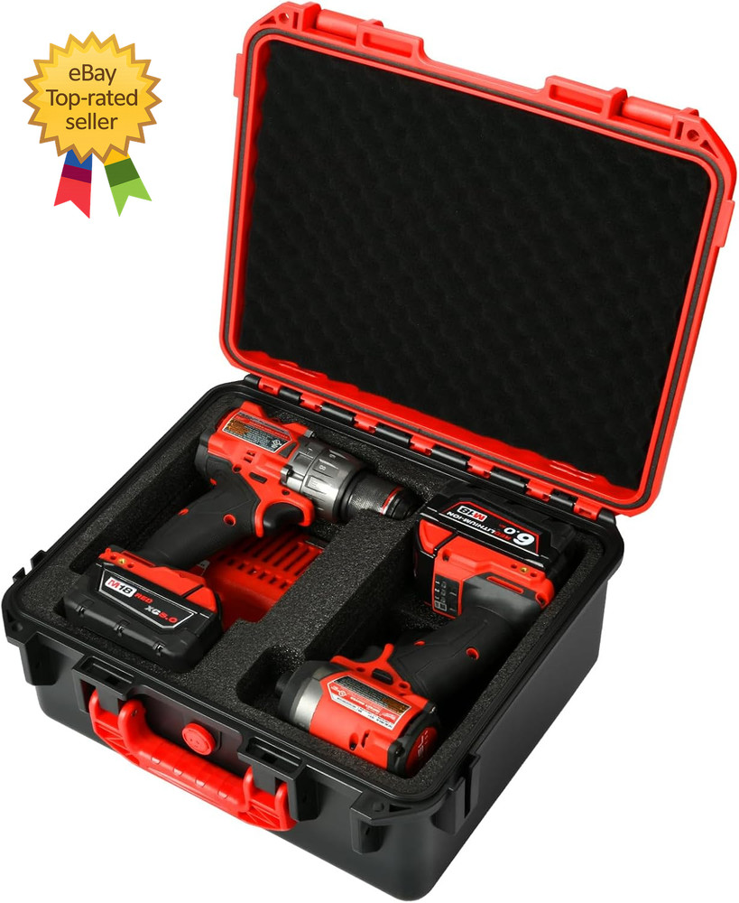 Tool Case for Milwaukee M18 Impact Drill Driver Combo Kit Tool Box for Milwauke