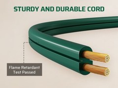 DEWENWILS 3-Pack 3 Ft Extension Cord with Multiple Outlets 2 Prong 16 AWG Green