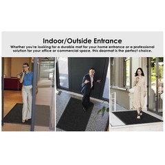 Commercial Entrance Mat Indoor Outdoor Heavy Duty Industrial Floor Mats Black